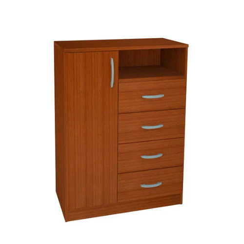 COMODA SUPER EXPRESS CAOBA 4 CAJONES 1 PUERTA MOSCONI