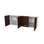 MOSCONI ALACENA 140 CM BLANCO/FRENTE WENGUE - Imagen 2
