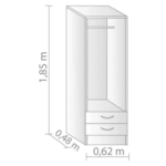 PLACARD BASE 2 PUERTAS GRIS ANDINO PLATINUM - Imagen 2