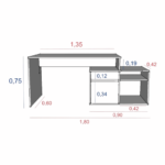 ESCRITORIO TABLES CON MUEBLE BAJO - Imagen 4